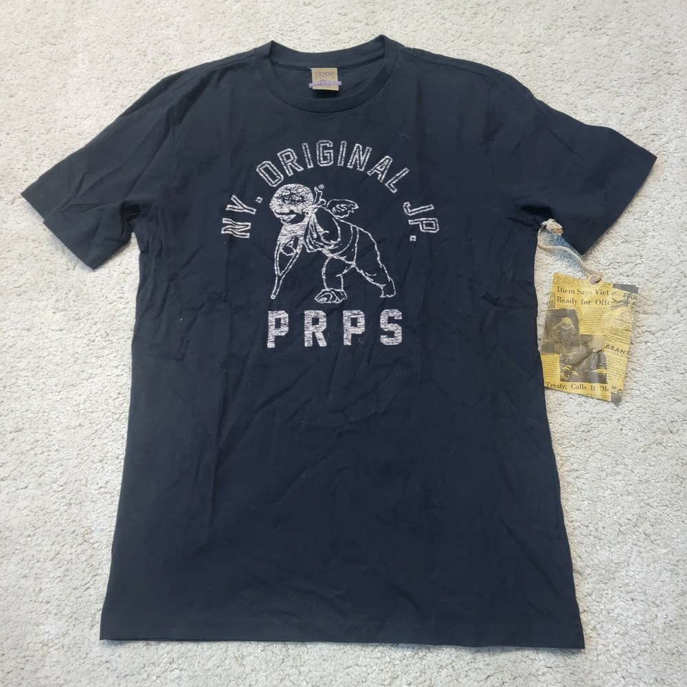 PRPS Men's T-Shirt Black Size Small Cherub‎